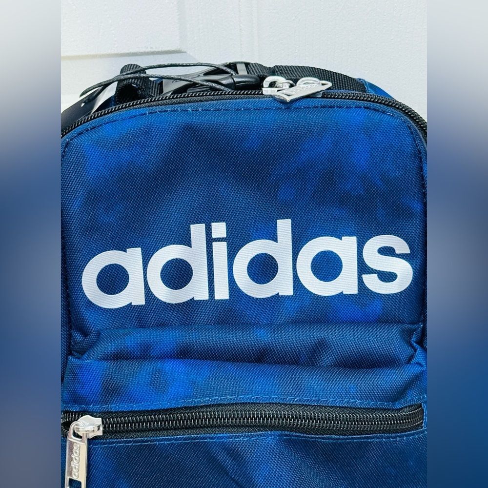 NWT Adidas Santiago 2 Insulated Lunch Bag Stone Wash Team Royal Blue/Black - Picture 6 of 8